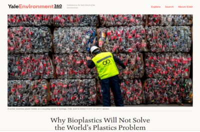 Yale University: Warum kann Bioplastics das weltweite Problem der Plastischen Verschmutzung nicht lösen?