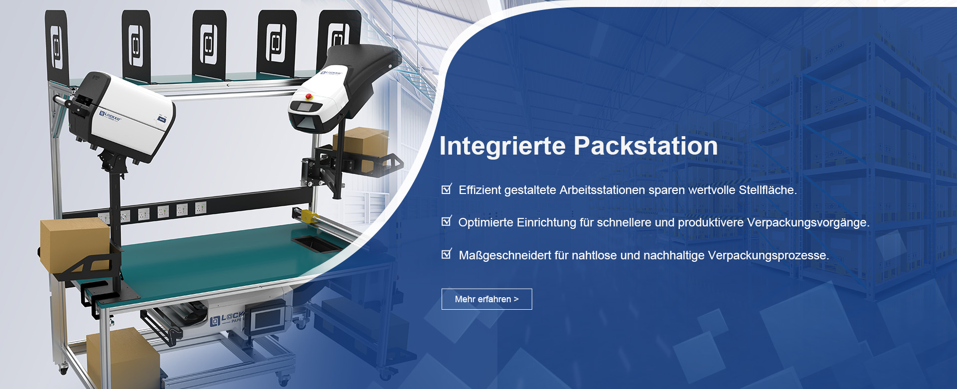 Integrierte Pack-Station Deutsch